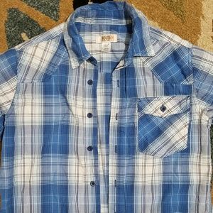 Boys plaid button down shirt
